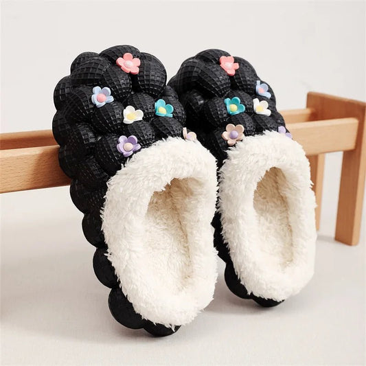 Winter Bubble Slides With Charms | Golf Ball Slippers