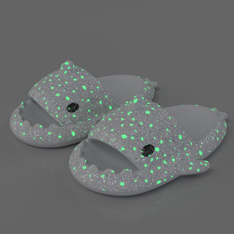 Starry Night Light Shark Slippers Soft Flip Flops
