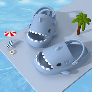 Summer Childern Shark Slippers Anti Slip Kids Shark Slides