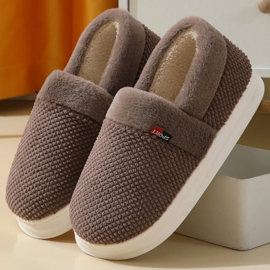 Winter Warm Thick Sole Plush Slippers